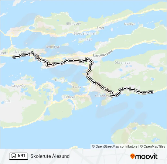 691 Bus Line Map