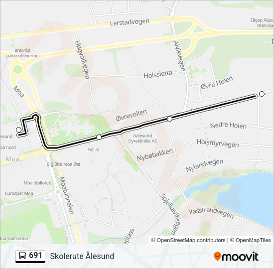 691 Bus Line Map