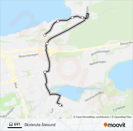 691 Bus Line Map
