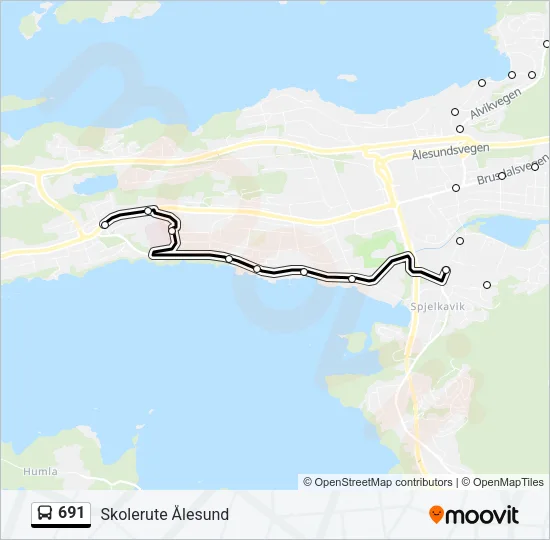 691 Bus Line Map