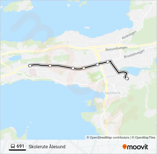 691 Bus Line Map