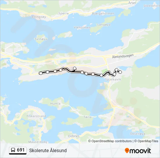 691 Bus Line Map