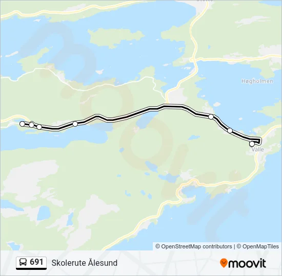 691 Bus Line Map