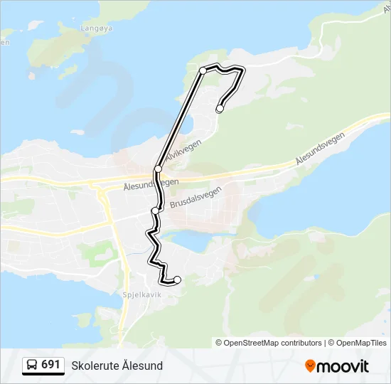 691 Bus Line Map