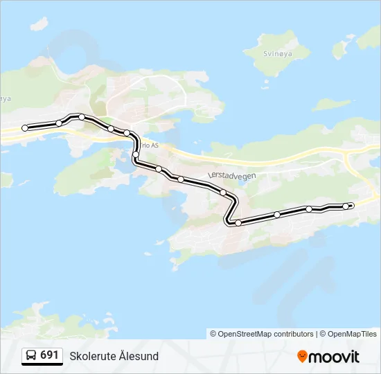 691 Bus Line Map