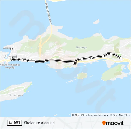 691 Bus Line Map