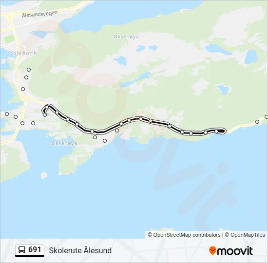 691 Bus Line Map