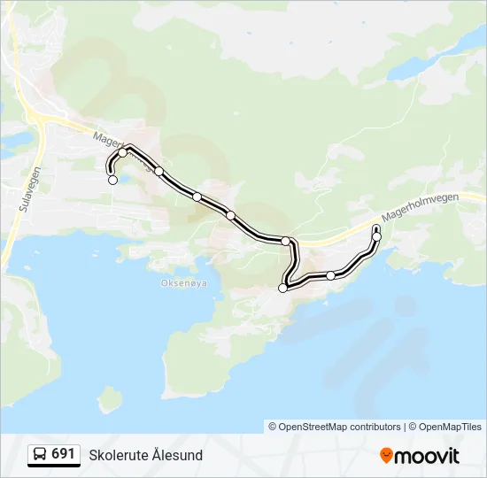 691 Bus Line Map