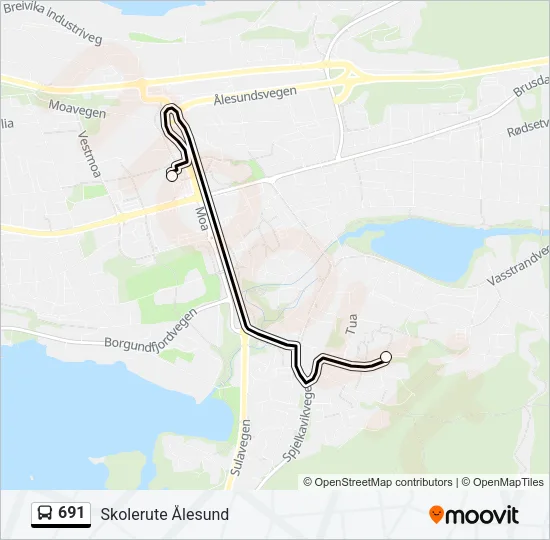 691 Bus Line Map
