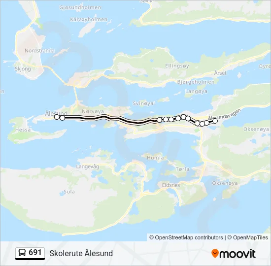 691 Bus Line Map