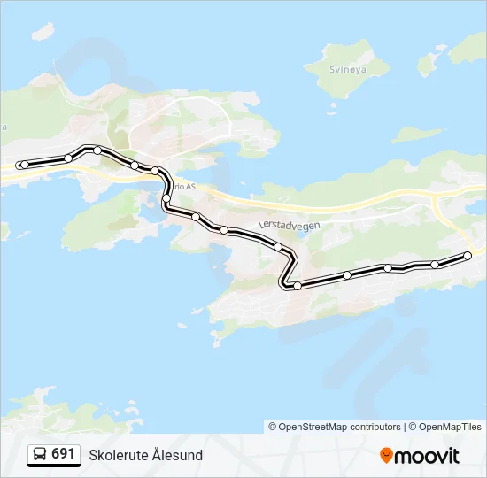 691 Bus Line Map