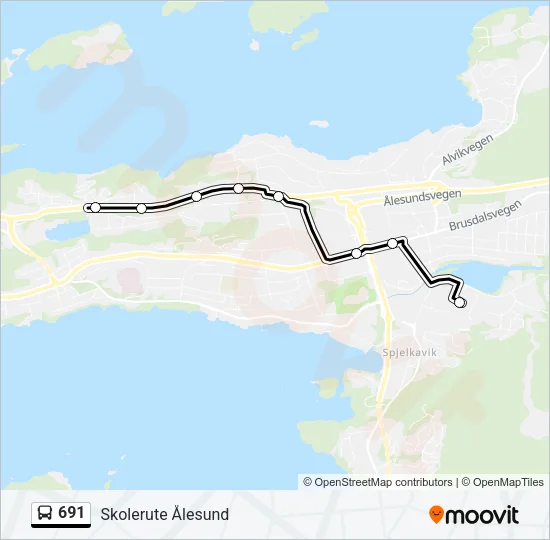691 Bus Line Map