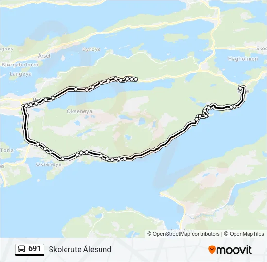 691 Bus Line Map