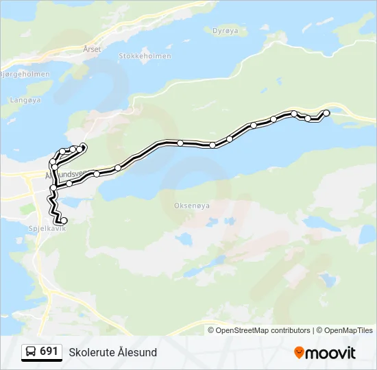 691 Bus Line Map