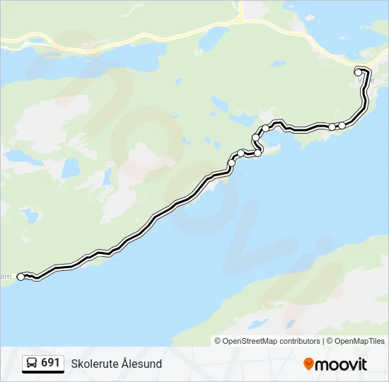 691 Bus Line Map