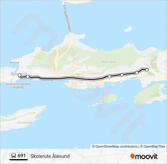 691 Bus Line Map