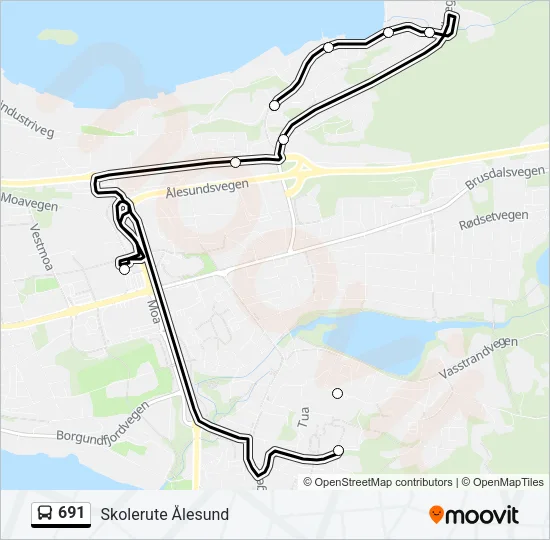691 Bus Line Map