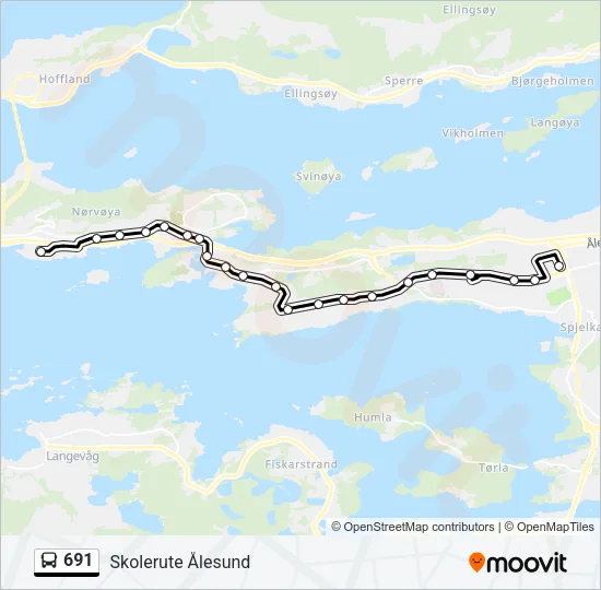 691 Bus Line Map