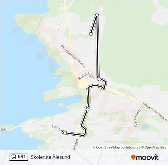 691 Bus Line Map