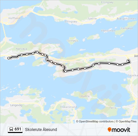 691 bus Line Map