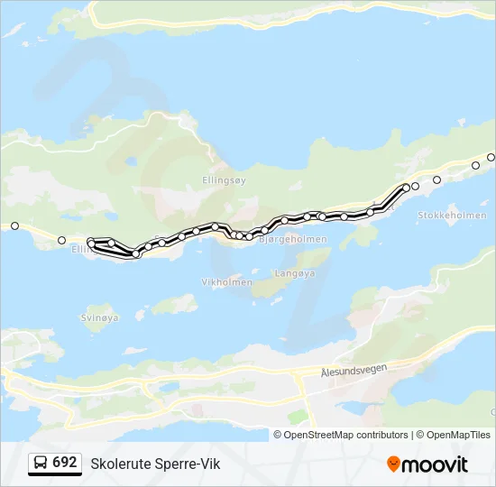692 Bus Line Map