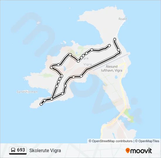 693 Bus Line Map