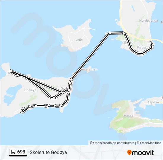 693 Bus Line Map