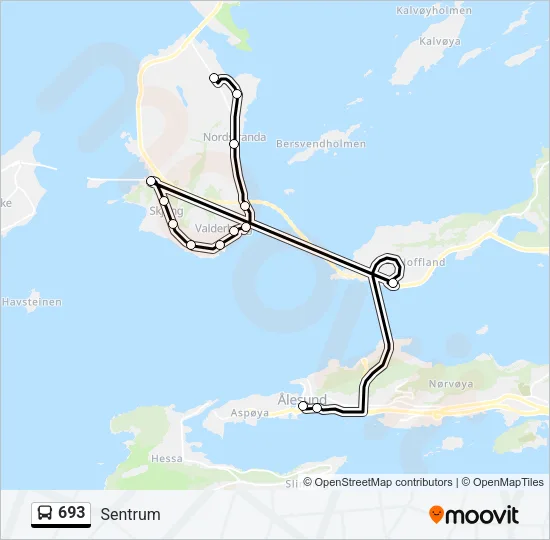 693 Bus Line Map