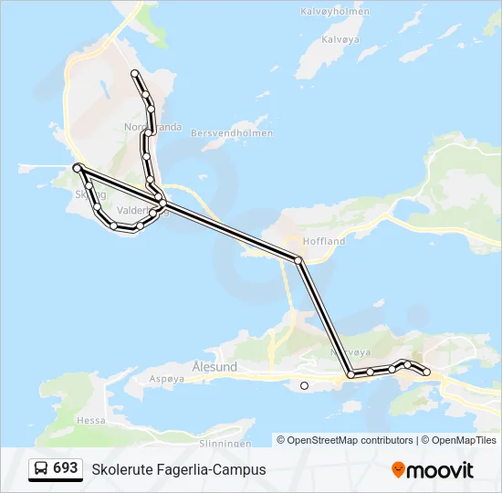 693 Bus Line Map