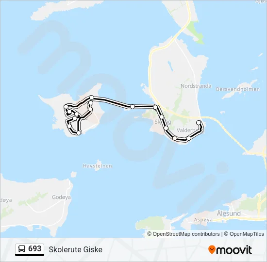 693 Bus Line Map