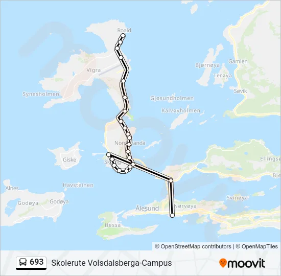 693 Bus Line Map