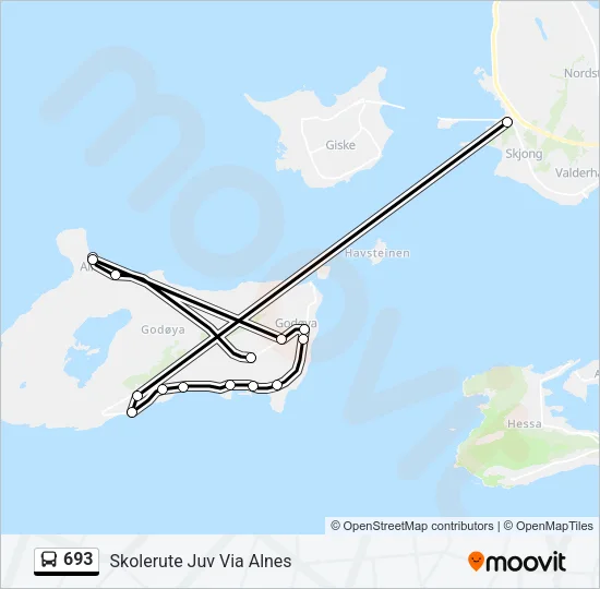 693 Bus Line Map