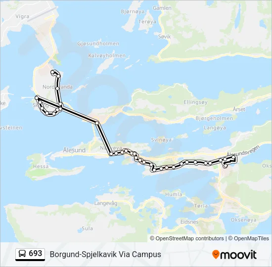 693 Bus Line Map