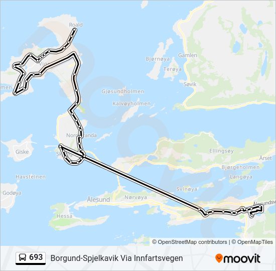 693 bus Line Map