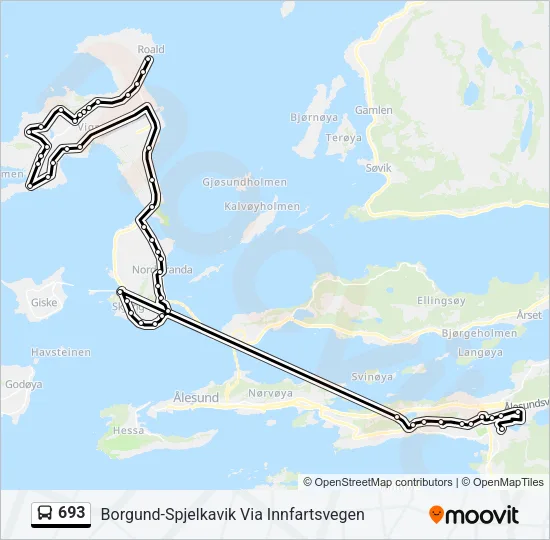 693 Bus Line Map