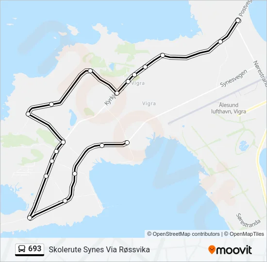 693 Bus Line Map