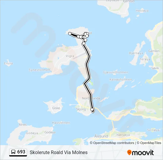 693 Bus Line Map