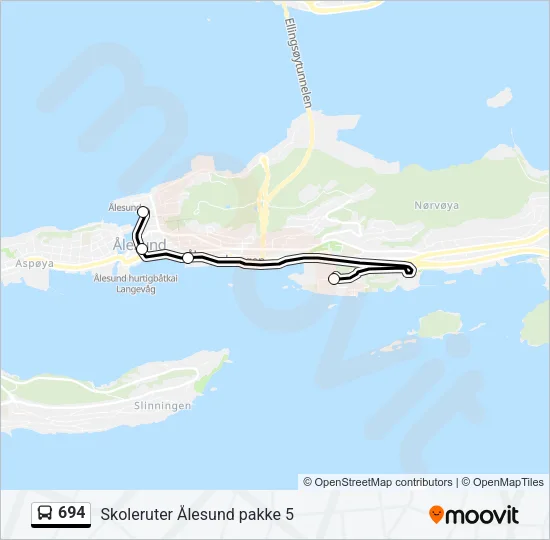 694 Bus Line Map