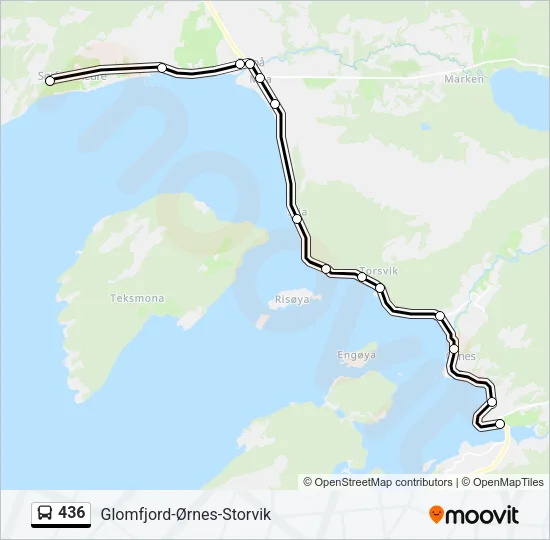 436 Bus Line Map