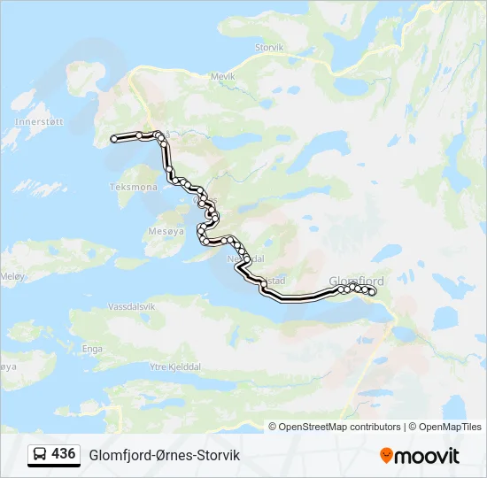 436 Bus Line Map