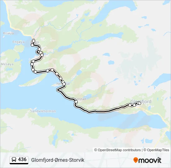436 Bus Line Map