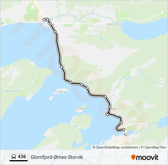 436 Bus Line Map