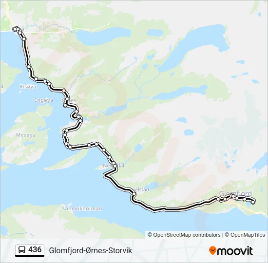 436 Bus Line Map