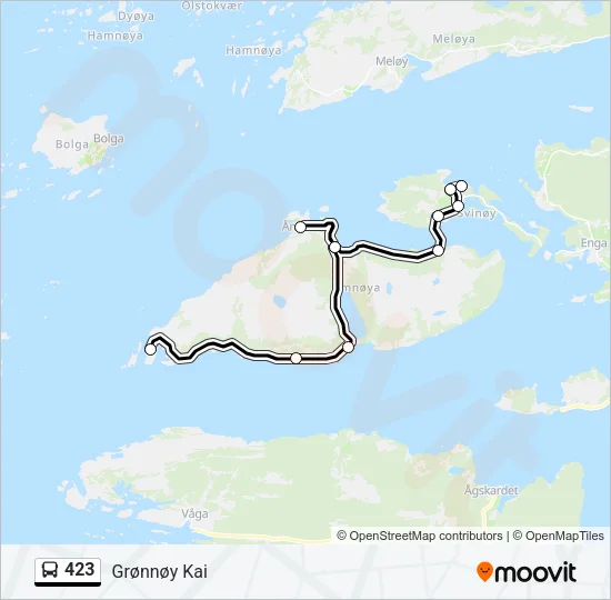 423 Bus Line Map
