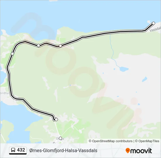 432 Bus Line Map