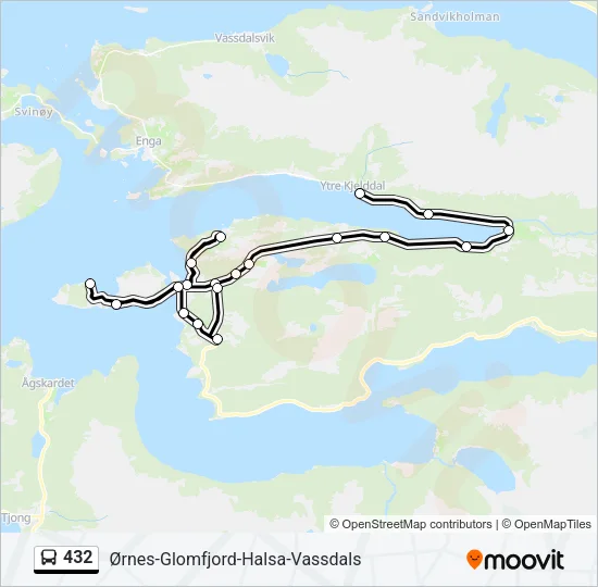 432 Bus Line Map
