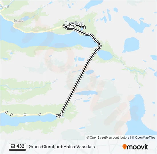 432 Bus Line Map