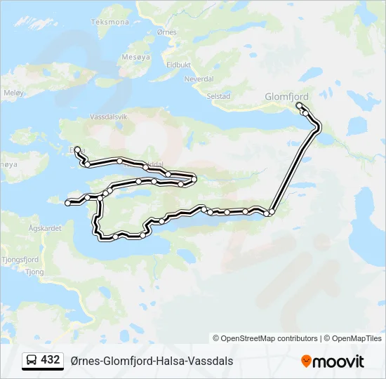 432 Bus Line Map