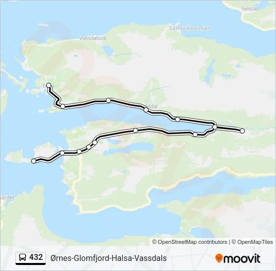 432 Bus Line Map