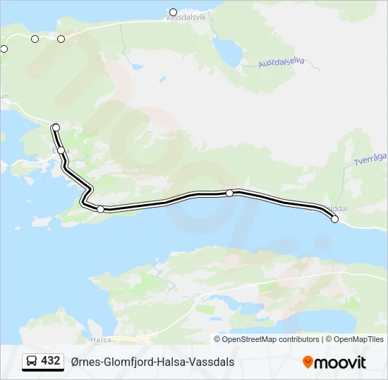 432 Bus Line Map